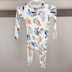 Bluey Character Print Sleepwear Pajamas One‎ Piece Coverall Kids 18M